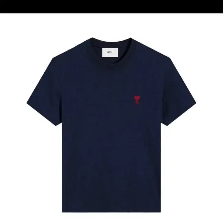 [SOLD OUT] 아미 반팔티 화이트/네이비 S