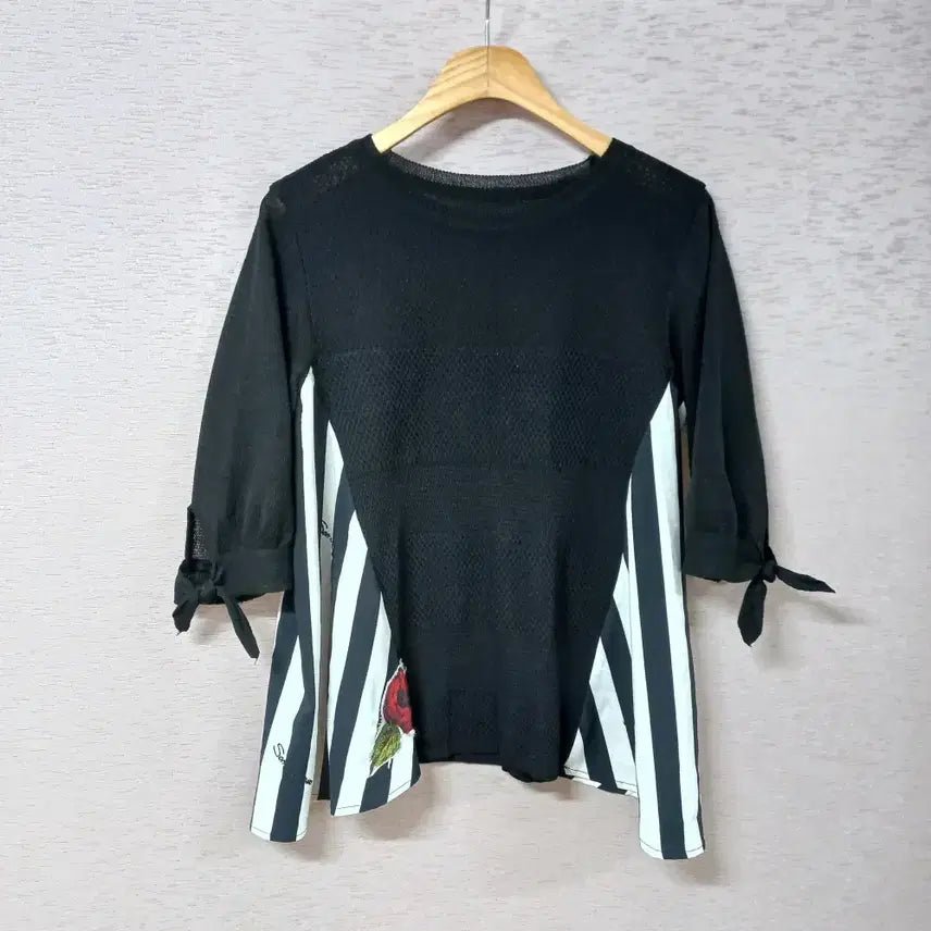 [SOLD OUT] B4-18/손정완 매색 마혼방 스트라이프 니트티 여성
