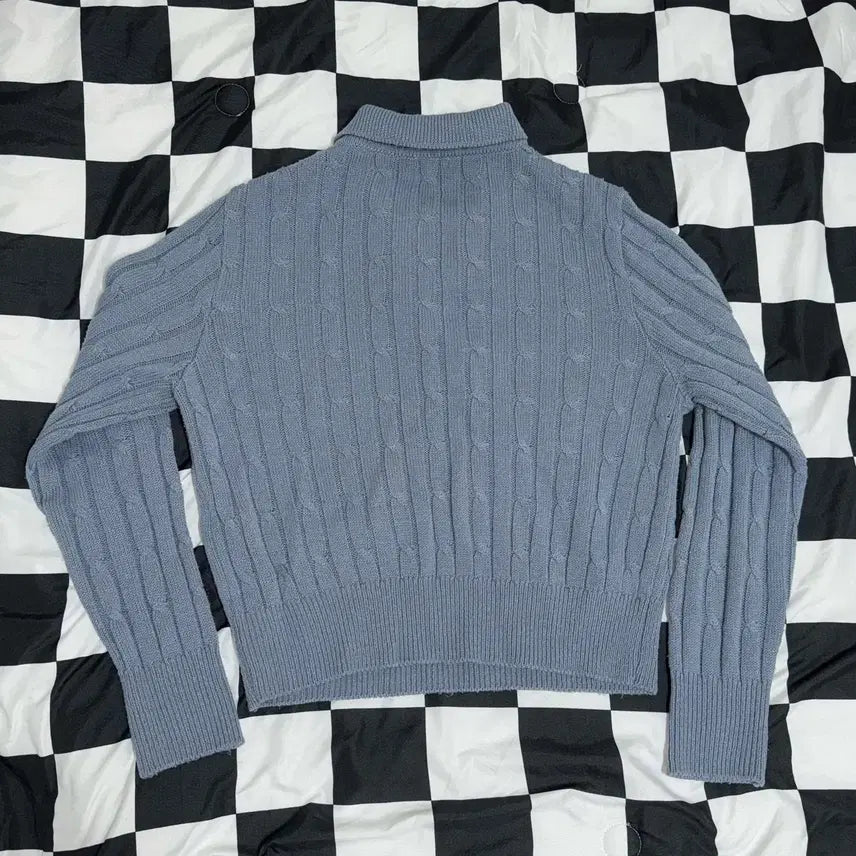[BUNJANG] Polo Ralph Lauren Cable Knit Cropped Sweater / 폴로 랄프로렌 케이블 크롭 카라 니트