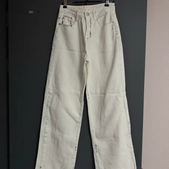 [BUNJANG] White Wide Leg Denim Pants / 화이트 와이드 데님 팬츠