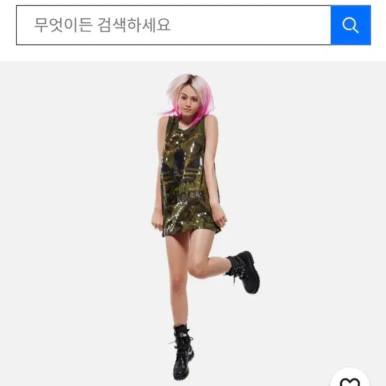 [BUNJANG] 아디다스 제레미스캇 카모 스팽글 미니 원피스 / 아디다스 제레미스캇 카모 스팽글 미니 원피스