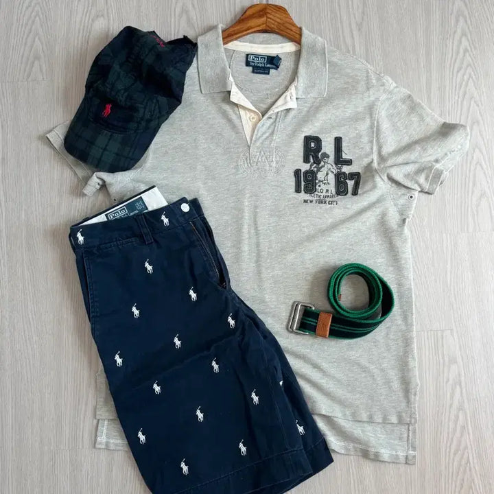 [BUNJANG] Polo Ralph Lauren Navy Embroidered Chino Shorts / 폴로 네이비 자수 치노 반바지