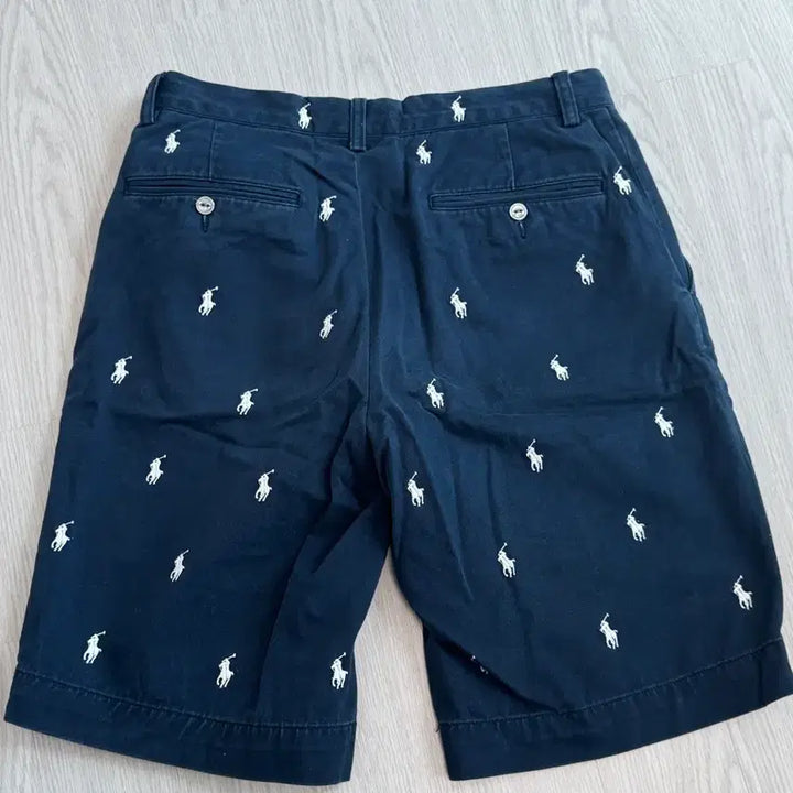[BUNJANG] Polo Ralph Lauren Navy Embroidered Chino Shorts / 폴로 네이비 자수 치노 반바지