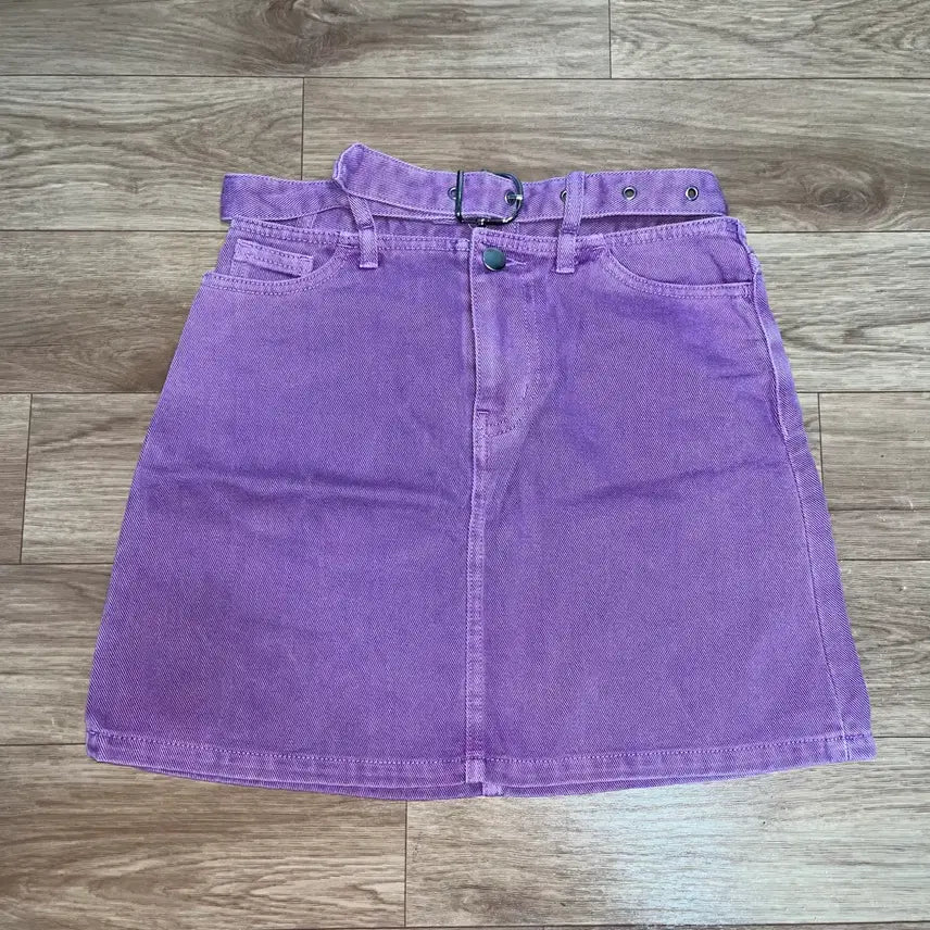 [BUNJANG] H&amp;M Lavender A-Line Mini Skirt / H&amp;M 라벤더 A라인 미니스커트