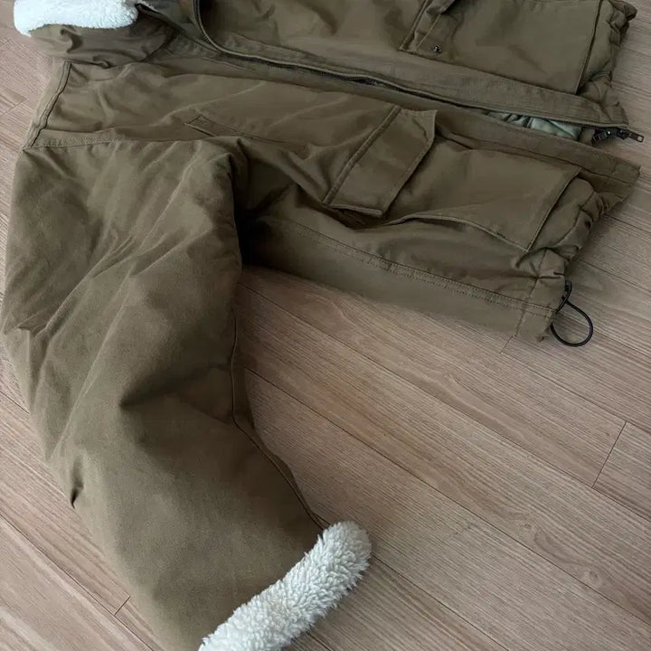 [BUNJANG] Partimento Khaki Sherpa Collar Short Field Jacket (M) / 파르티멘토 카키색 뽀글이 카라 숏 야상 점퍼 M 사이즈