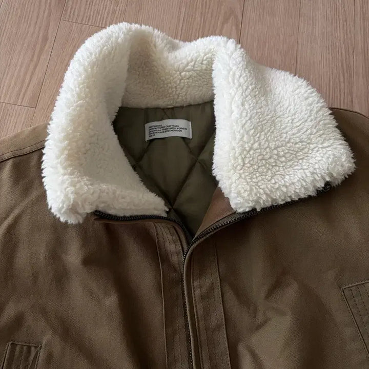 [BUNJANG] Partimento Khaki Sherpa Collar Short Field Jacket (M) / 파르티멘토 카키색 뽀글이 카라 숏 야상 점퍼 M 사이즈