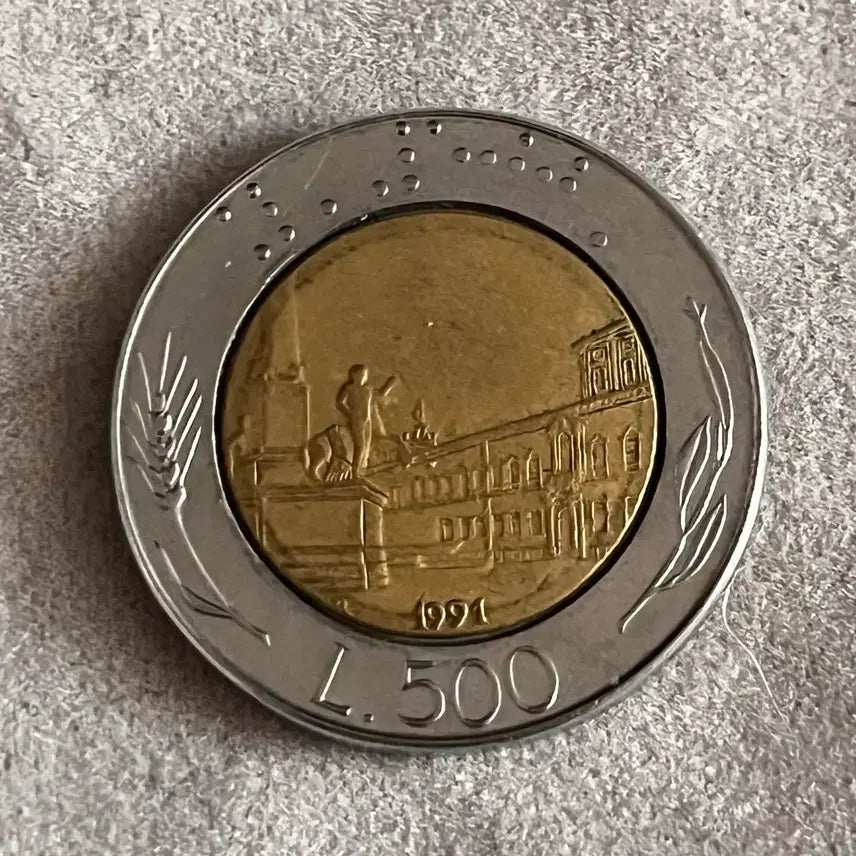 [BUNJANG] Italian 500 Lire Coin (1991) / 1991년 이탈리아 500리라 주화