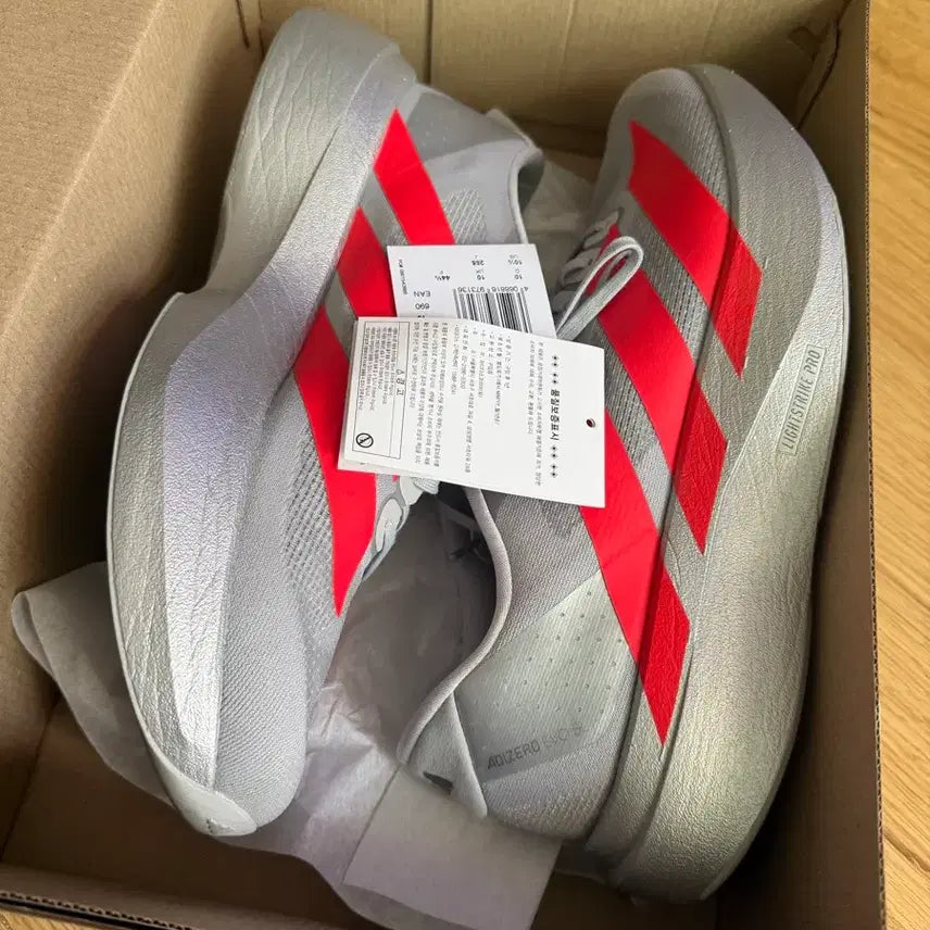 [BUNJANG] Adidas EBO SL Silver Metallic Lucid Red Running Shoes / [285]아디다스 에보sl 실버메탈릭 루시드레드 마일리지7km