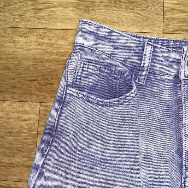 [BUNJANG] Lavender Washed Wide Denim Pants / 라벤더 워싱 와이드 데님