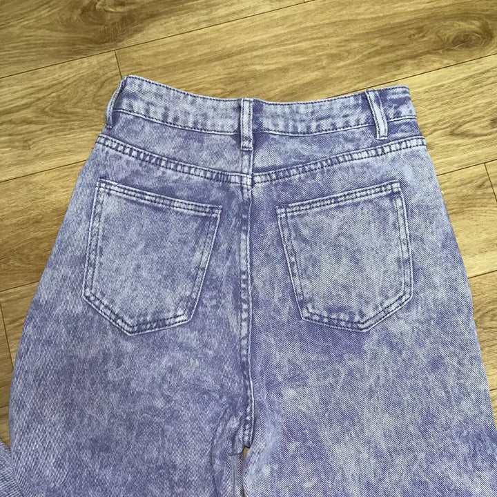 [BUNJANG] Lavender Washed Wide Denim Pants / 라벤더 워싱 와이드 데님