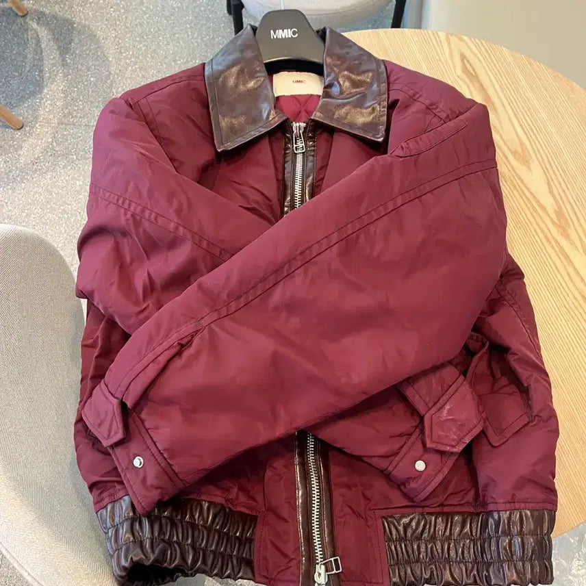[BUNJANG] MMIC Roadster Jacket Wine / MMIC 로드스터 자켓 와인 새상품 급처