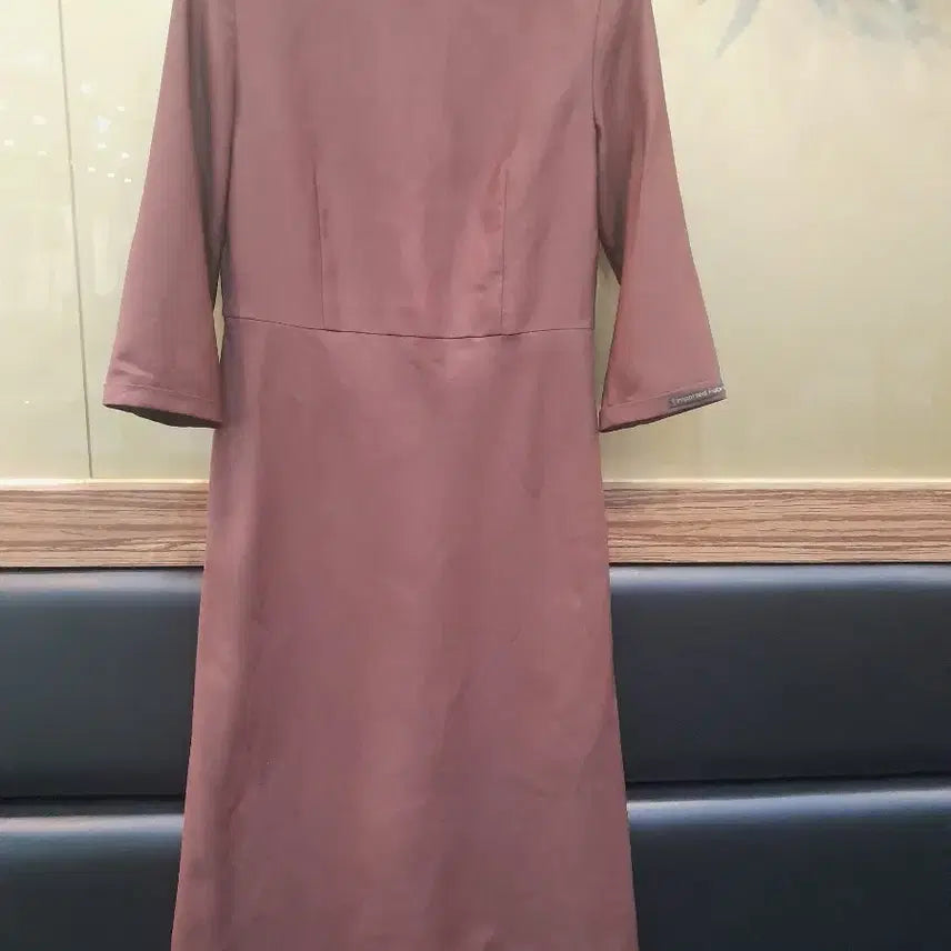 [BUNJANG] SOUP Brown 7-part Sleeve Midi Dress / SOUP 슾 브라운 7부 소매 원피스