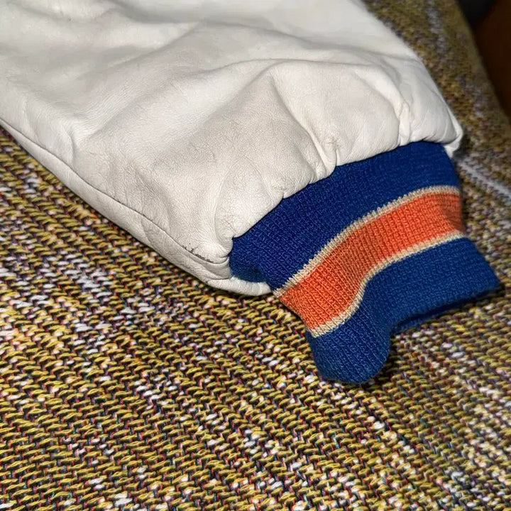 [BUNJANG] PYRAMID New York Mets Leather Varsity Jacket / 90s 뉴욕메츠 PYRAMID 야구(mlb) 가죽 바시티 자켓 L