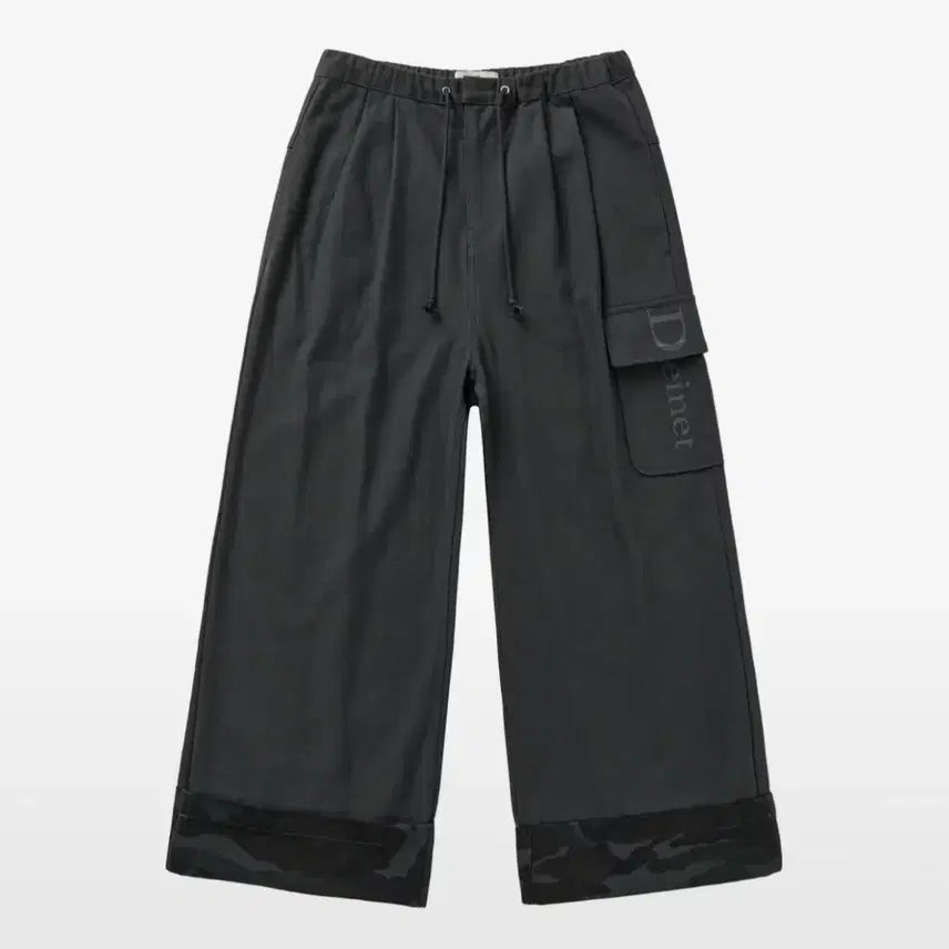 [BUNJANG] Dainit Roll-up Cargo Banding Pants Charcoal / 다이닛 롤업 카고 밴딩 팬츠 차콜
