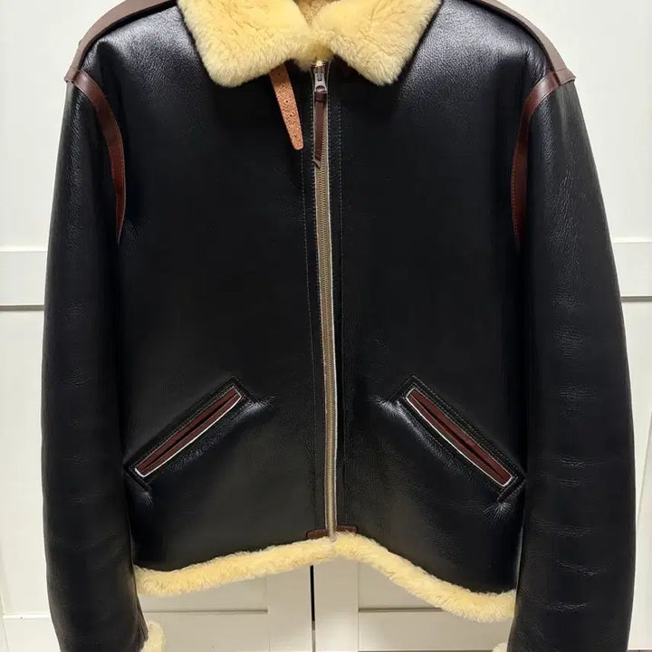 [SOLD OUT] 페라라코리아 B6 양가죽 무스탕 블랙 XL