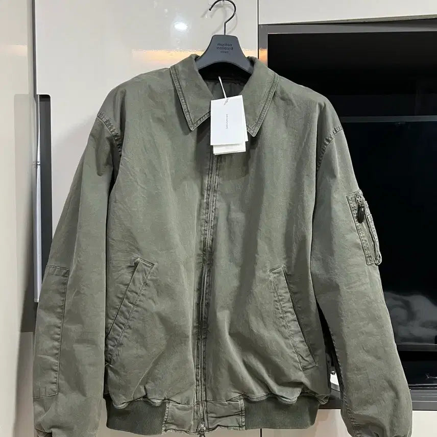 [BUNJANG] Brown Yard Washed Tanker Jacket Olive Size 5 / 브라운야드 워시드 탱커 자켓 올리브_5사이즈
