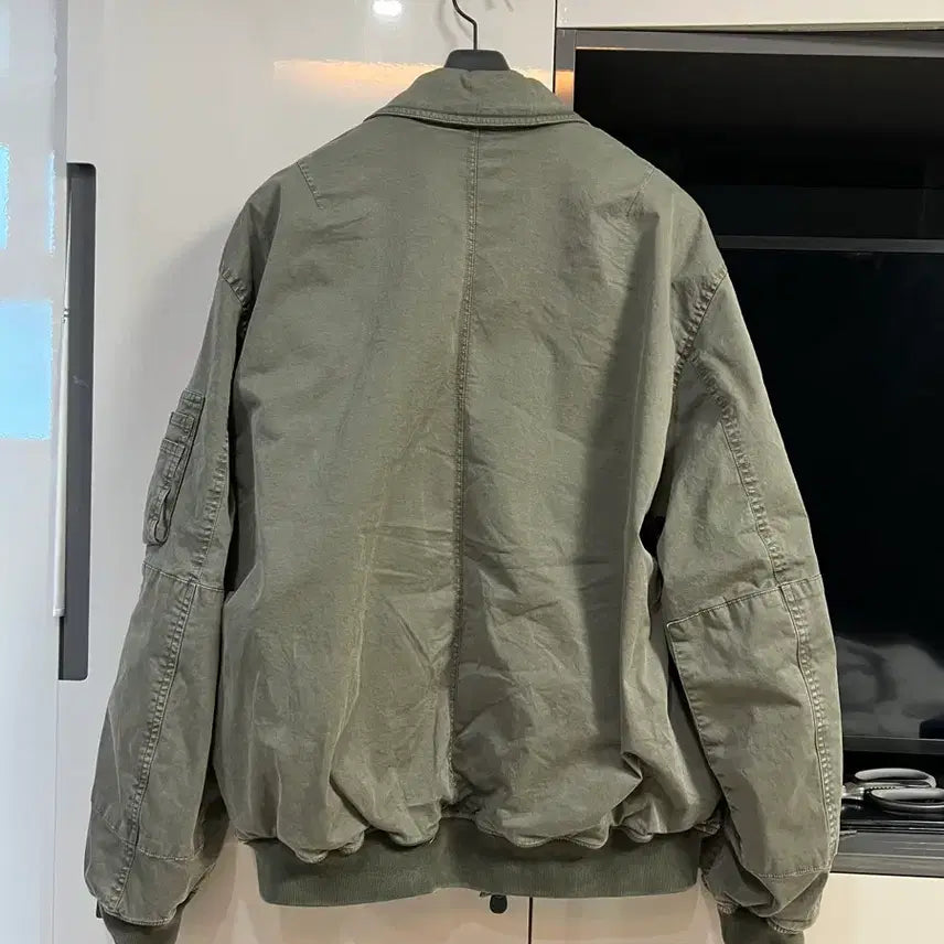 [BUNJANG] Brown Yard Washed Tanker Jacket Olive Size 5 / 브라운야드 워시드 탱커 자켓 올리브_5사이즈
