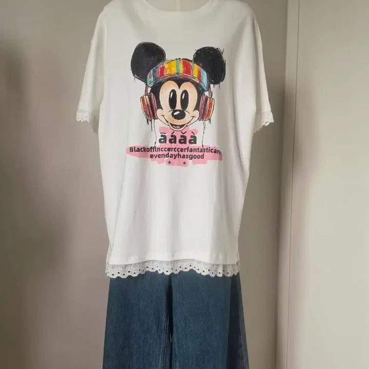 [BUNJANG] Mickey Mouse Oversized Short Sleeve T-Shirt / 미키마우스 반팔티 오버핏