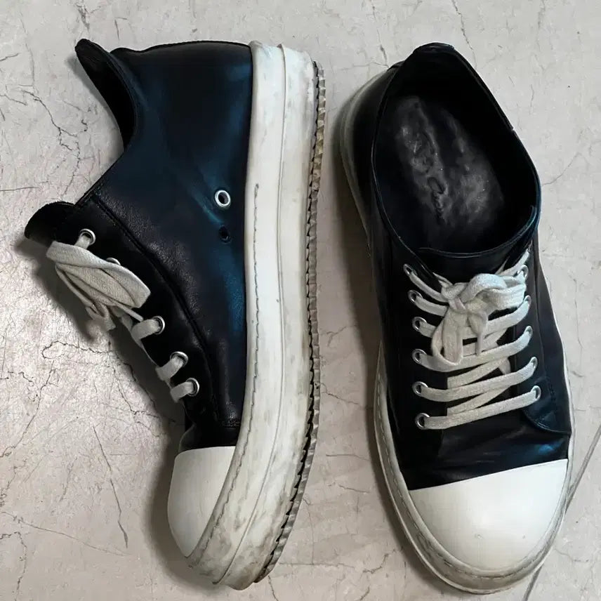 [BUNJANG] Rick Owens Porterville Low Sneakers Black / [41] 릭오웬스 포터빌 로우 스니커즈 블랙
