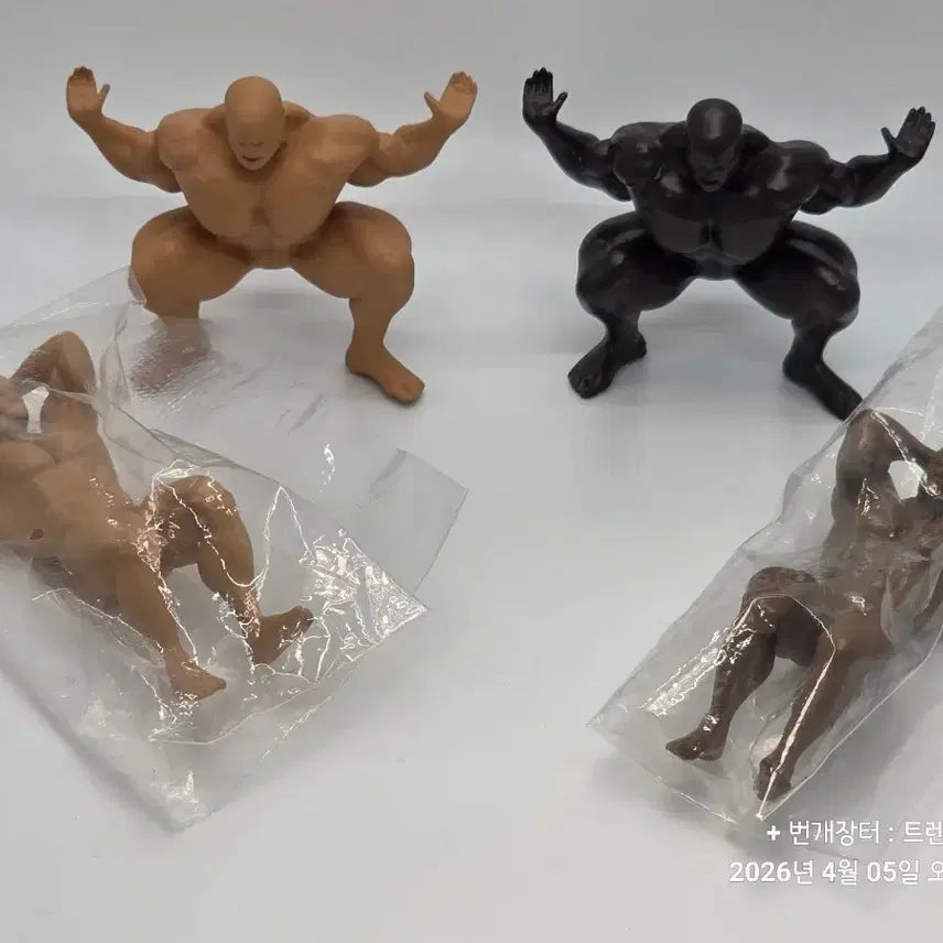 [BUNJANG] Muscle Man Chopstick Rests Gacha Set / 마초 마쵸 근육맨 머슬 젓가락 받침 가챠 4개 일괄