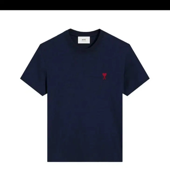 [BUNJANG] AMI Small Heart Short Sleeve T-shirt Navy XL / 아미 스몰 하트 반팔티 네이비 XL