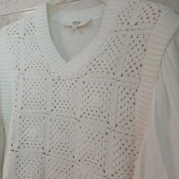 [BUNJANG] Vanessa Bruno Crochet Knit Blouse / 바네사부르노 소매퍼프 크로쉐니트 (주말초특가)