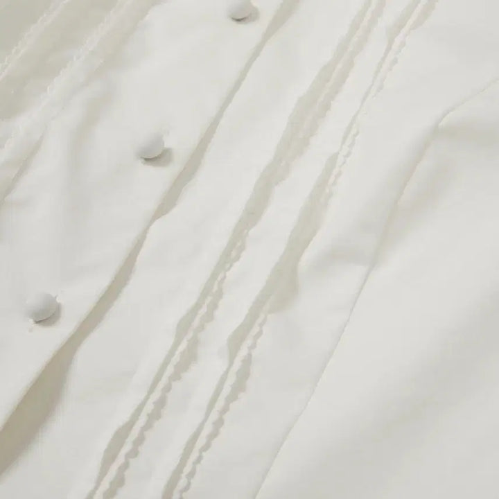 [BUNJANG] Flohm Hani Short Sleeve Blouse White XS / 플로움 하니 반팔 블라우스 화이트 XS(44-55)사이즈 판매합니다.