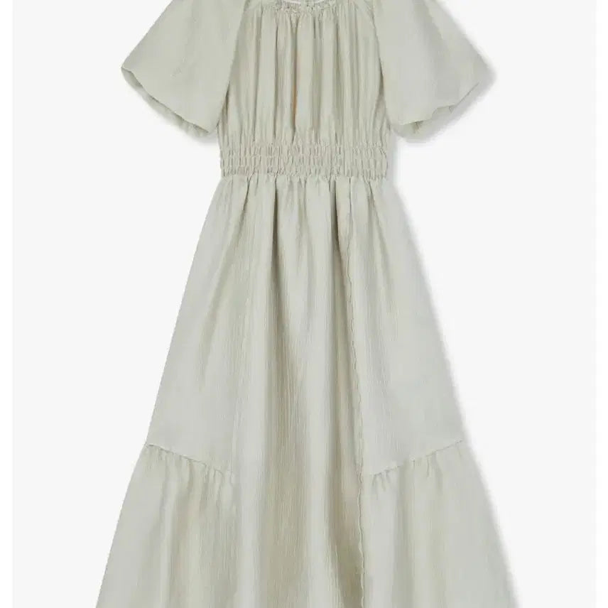 [BUNJANG] ZICL G-Cut Square Neck Smocking Dress / 지컷 스모킹 스퀘어넥 원피스