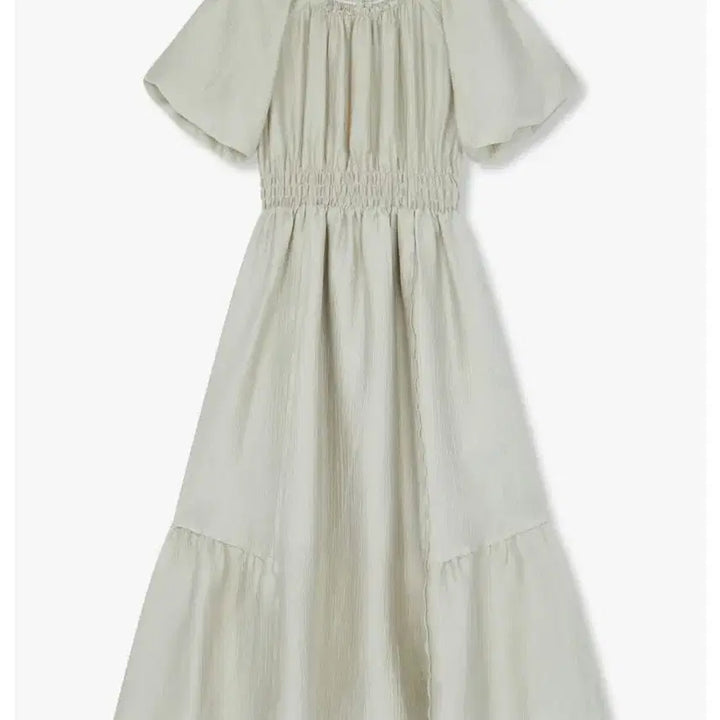 [BUNJANG] ZICL G-Cut Square Neck Smocking Dress / 지컷 스모킹 스퀘어넥 원피스
