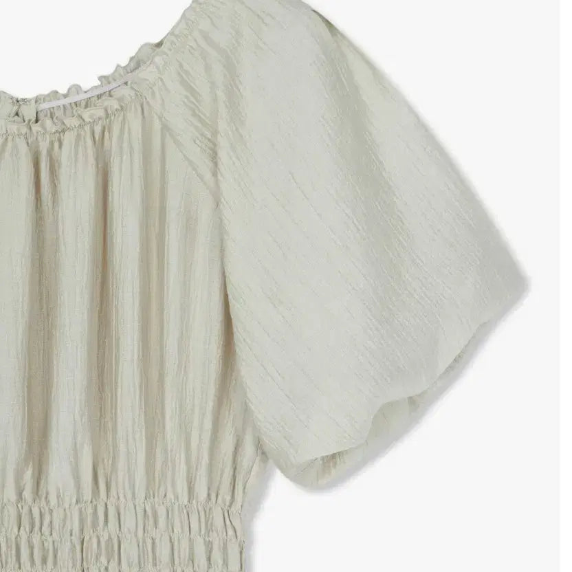 [BUNJANG] ZICL G-Cut Square Neck Smocking Dress / 지컷 스모킹 스퀘어넥 원피스