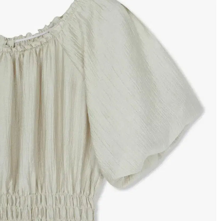 [BUNJANG] ZICL G-Cut Square Neck Smocking Dress / 지컷 스모킹 스퀘어넥 원피스
