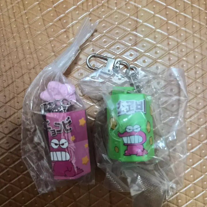 [BUNJANG] Crayon Shin-chan Microphone, Chocobi, Ski, Pouch Keyring Bundle Set / 짱구 마이크 키링.초코비.스키.파우치 키링 미사용 일괄