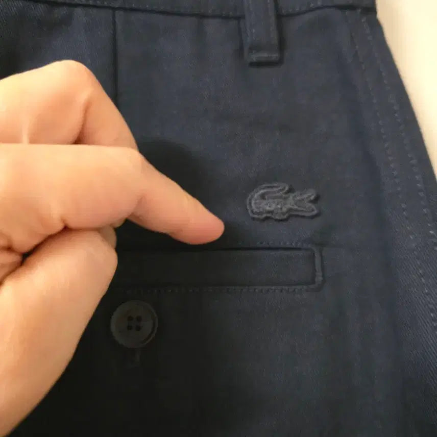 [BUNJANG] Lacoste Basic Solid Cotton Midi Skirt / 라코스테 기본 탄탄 면스커트