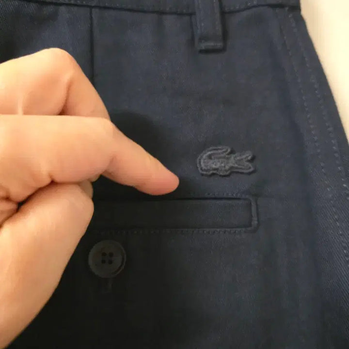 [BUNJANG] Lacoste Basic Solid Cotton Midi Skirt / 라코스테 기본 탄탄 면스커트