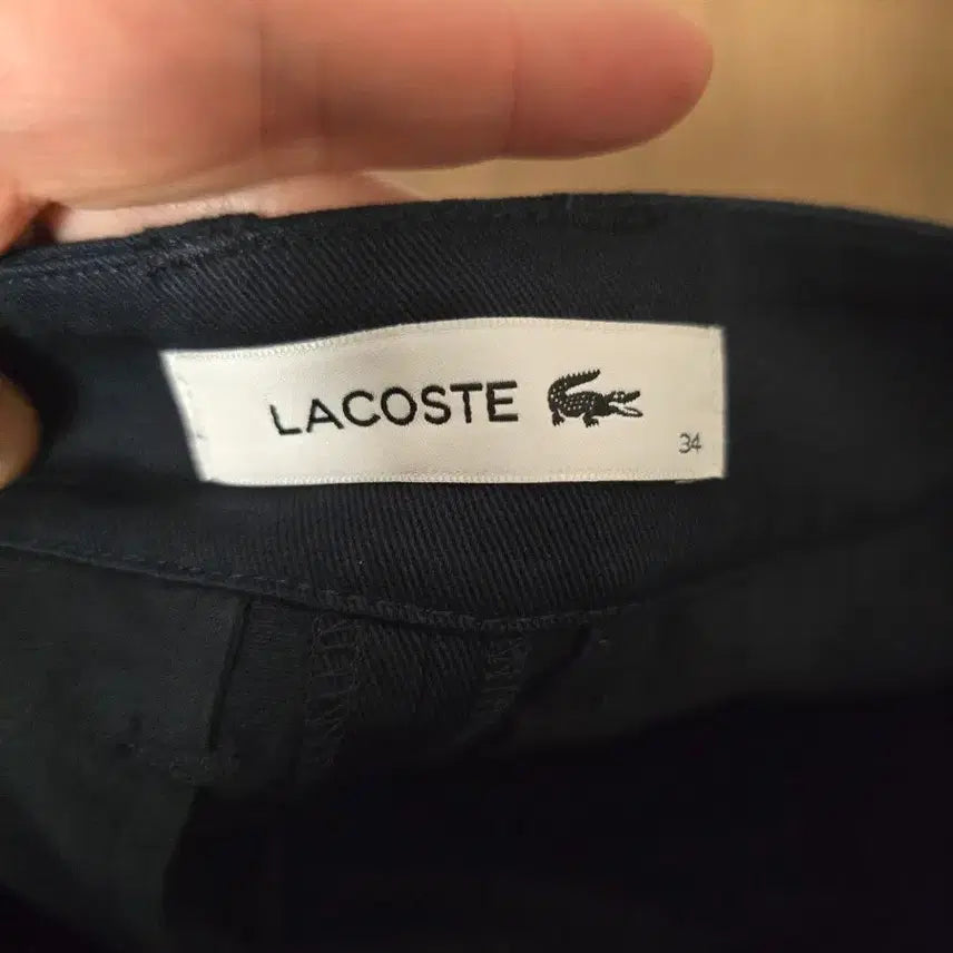 [BUNJANG] Lacoste Basic Solid Cotton Midi Skirt / 라코스테 기본 탄탄 면스커트