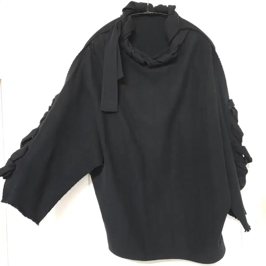 [BUNJANG] Issey Miyake A poc 7-part Sleeve Knitted Top / Issey Miyake A poc inside 7부 매듭 디테일 니트