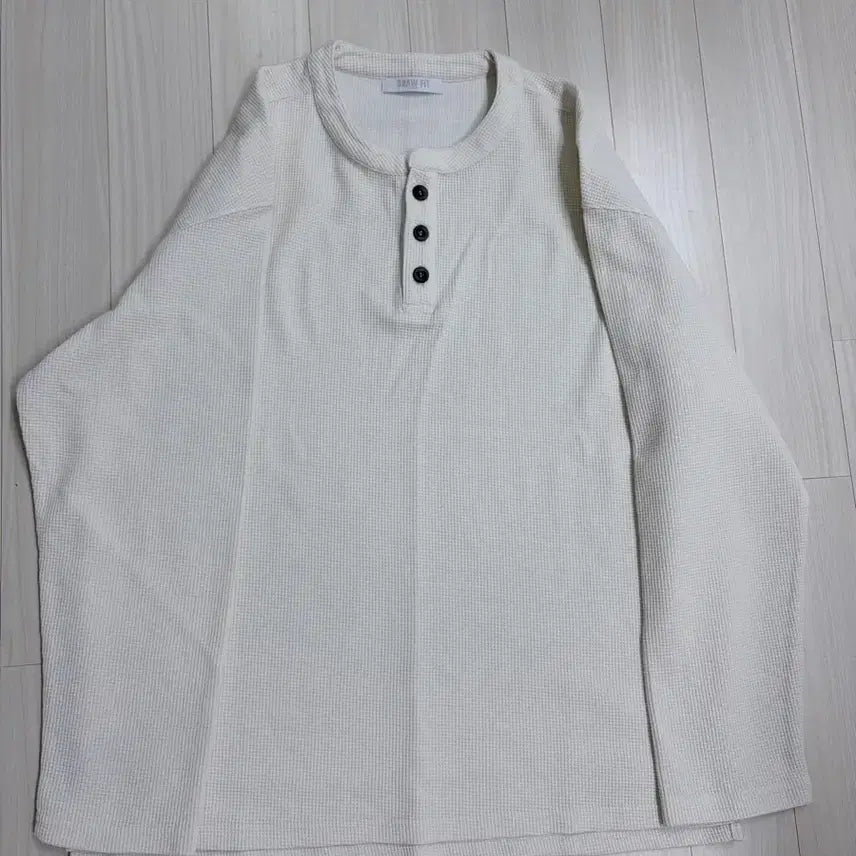 [SOLD OUT] (L) 드로우핏 코튼 와플 헨리넥 티셔츠 [IVORY] 판매