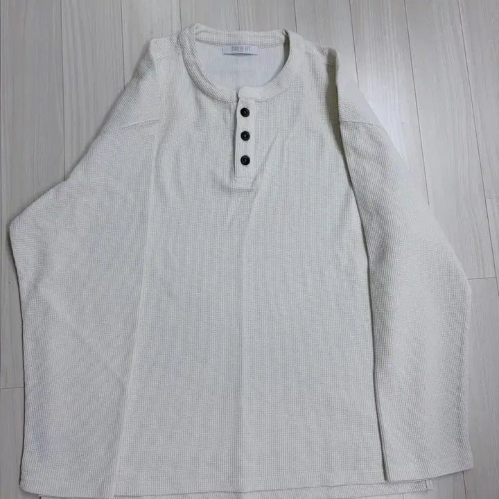 [SOLD OUT] (L) 드로우핏 코튼 와플 헨리넥 티셔츠 [IVORY] 판매