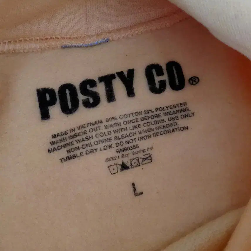 [BUNJANG] Post Malone Posty Co Hoodie / [L] 포스트 말론 공식 posty co 후드티