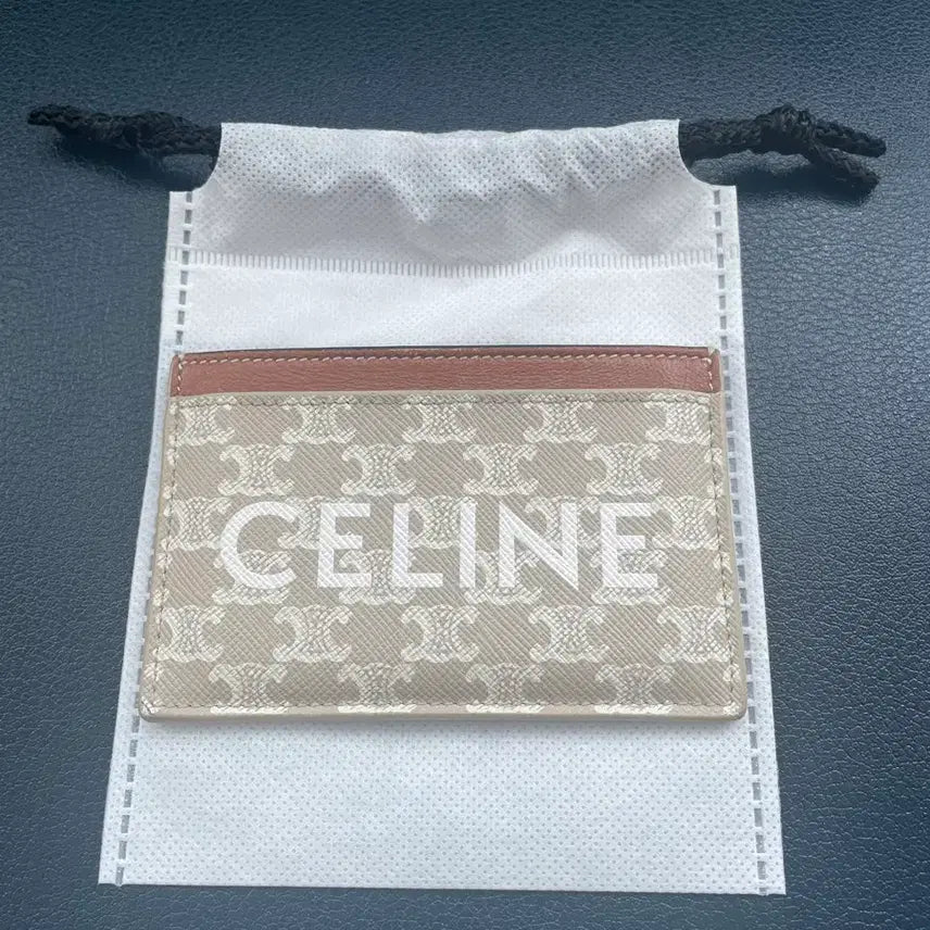 [BUNJANG] Celine Triomphe Card Wallet Beige / [정품]셀린느 트리옹프 캔버스 카드지갑