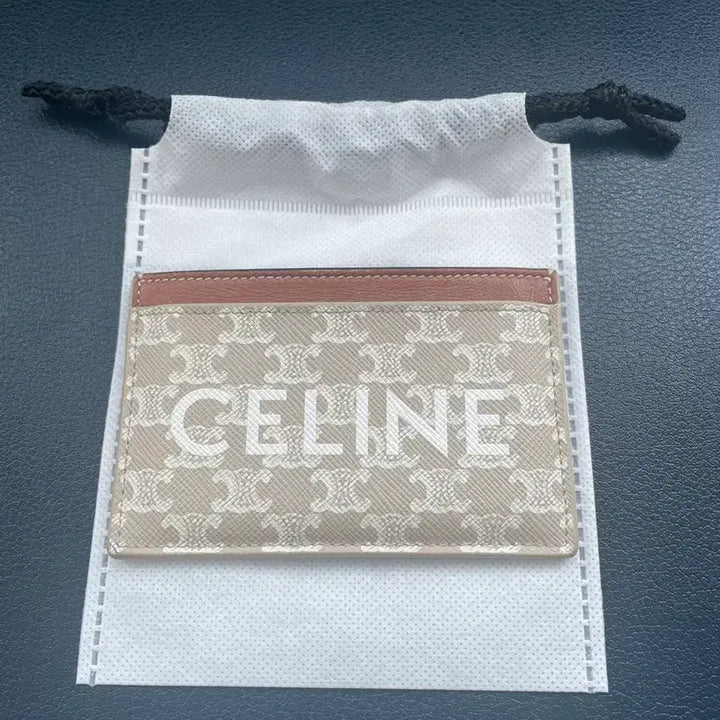 [BUNJANG] Celine Triomphe Card Wallet Beige / [정품]셀린느 트리옹프 캔버스 카드지갑
