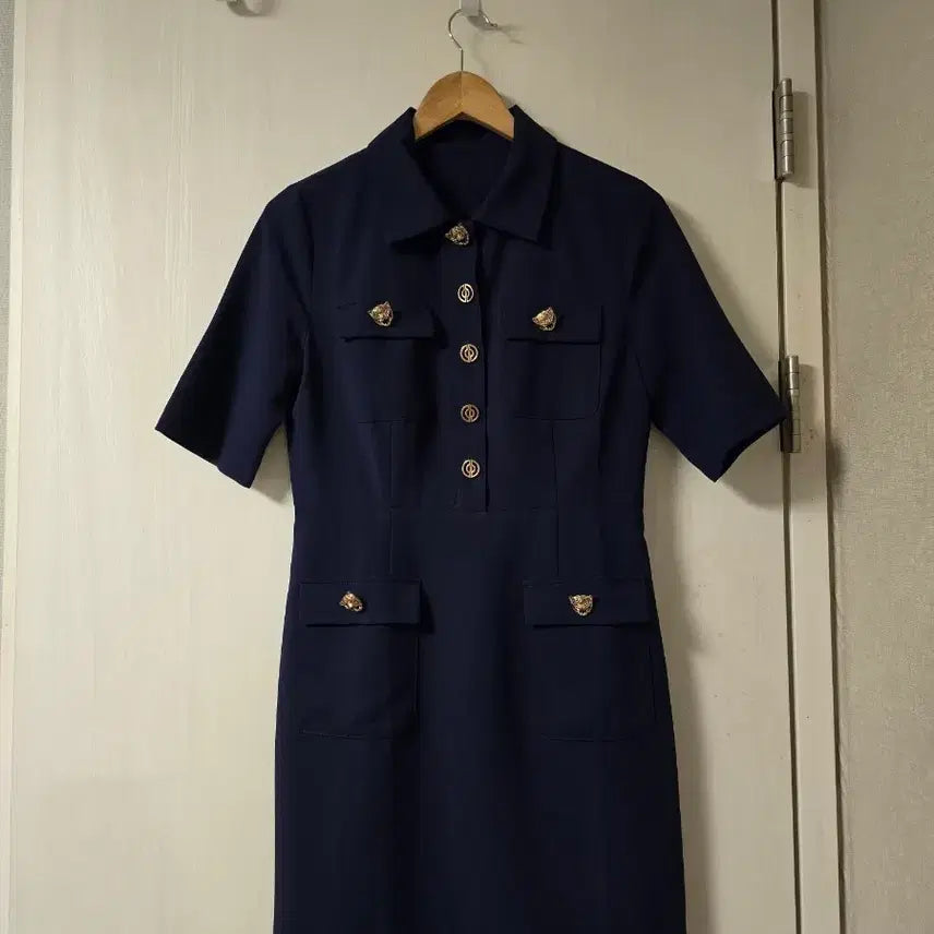 [BUNJANG] Imported Gold Button Tweed Dress / 새) 수입 골드버튼 트위드 원피스