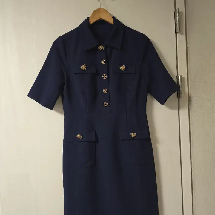 [BUNJANG] Imported Gold Button Tweed Dress / 새) 수입 골드버튼 트위드 원피스