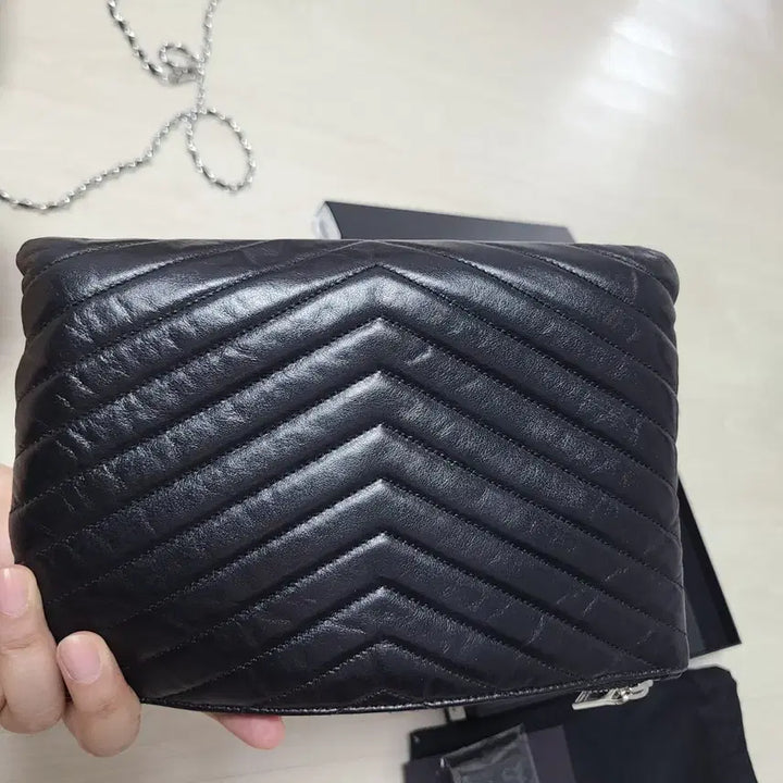 [BUNJANG] Saint Laurent Matelassé Black Clutch Bag Full Set / 생로랑 마틀라세 블랙 클러치 백 풀세트
