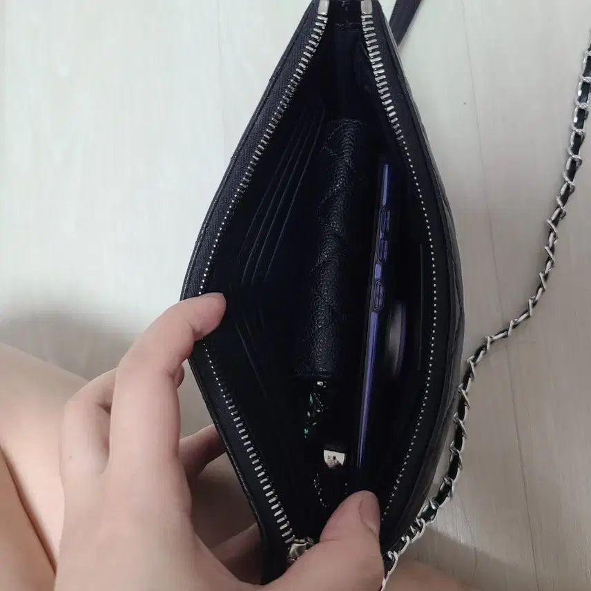 [BUNJANG] Saint Laurent Matelassé Black Clutch Bag Full Set / 생로랑 마틀라세 블랙 클러치 백 풀세트