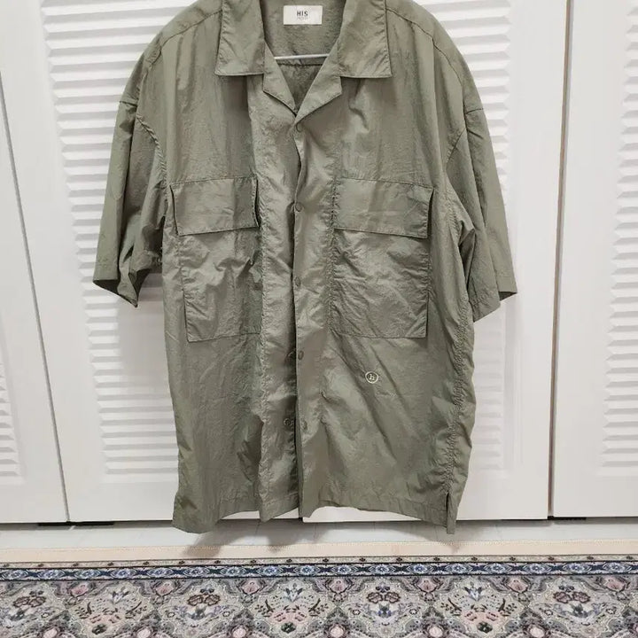 [BUNJANG] Hazzys Khaki Short Sleeve Shirt / 헤지스 반팔 셔츠 카키색 남방