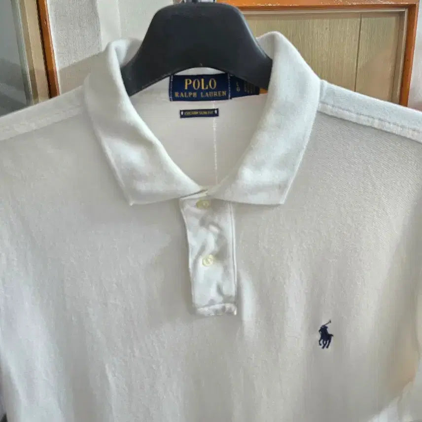 [BUNJANG] Polo Ralph Lauren Custom Slim Fit White Polo Shirt / 남성L100 폴로 카라 반팔티