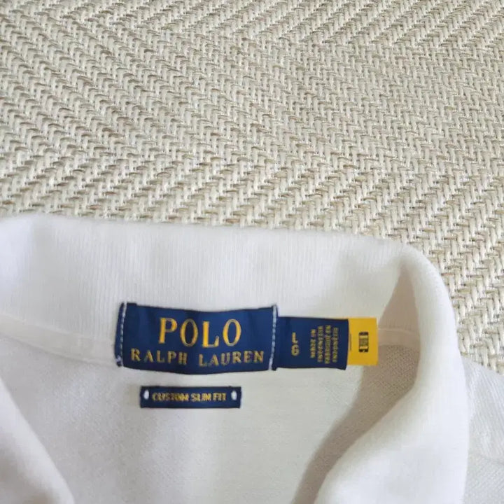 [BUNJANG] Polo Ralph Lauren Custom Slim Fit White Polo Shirt / 남성L100 폴로 카라 반팔티