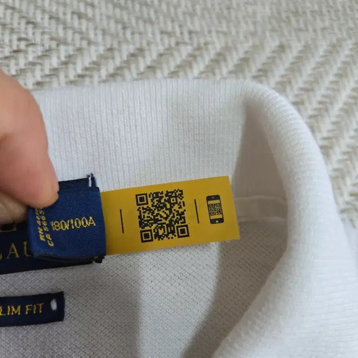 [BUNJANG] Polo Ralph Lauren Custom Slim Fit White Polo Shirt / 남성L100 폴로 카라 반팔티