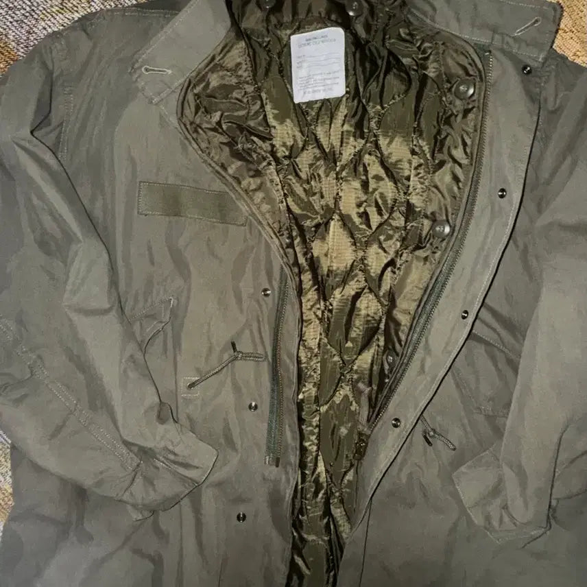 [BUNJANG] Freaks Store M65 Olive Green Long Jacket / 프릭스 스토어 m65 올리브 그린 롱 내피,외피 완제품 프리사이즈